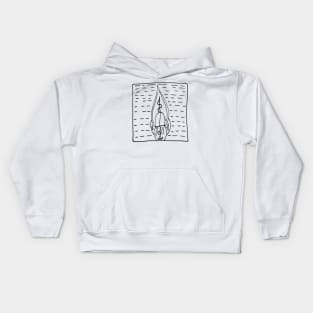 The painting of a designed brush Kids Hoodie